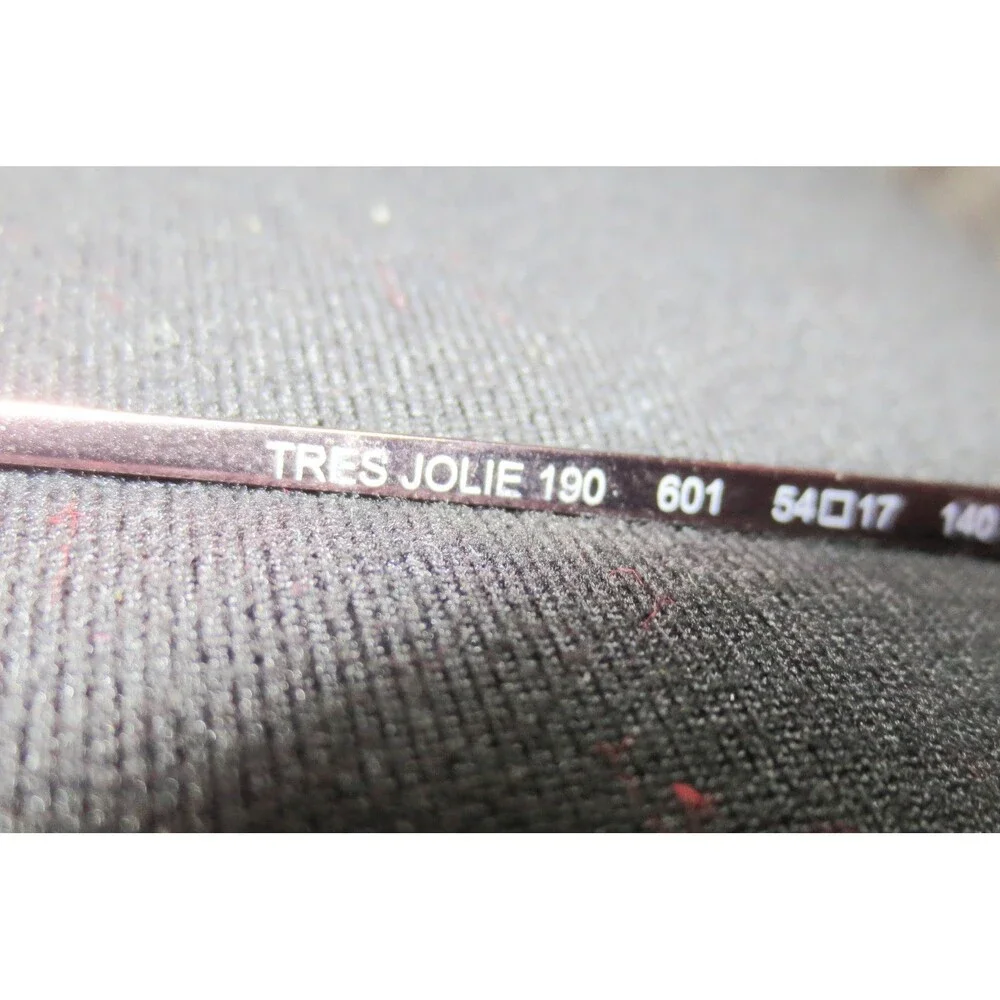 Tres Jolie by Marchon 190 601 Purple Crystal Semi-Rimless Eyeglasses 54-17-140
